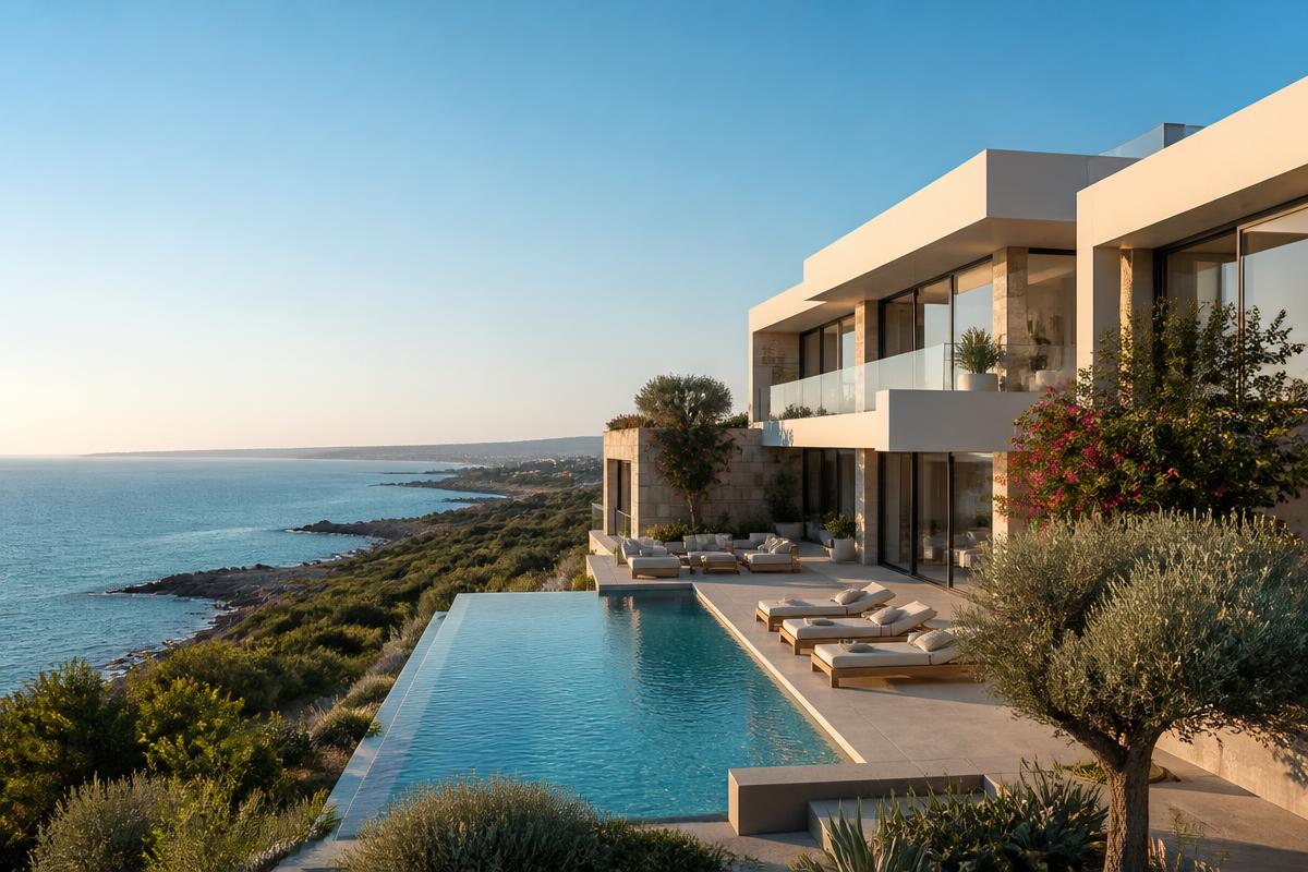 Contemporary Cyprus residence overlooking the coast